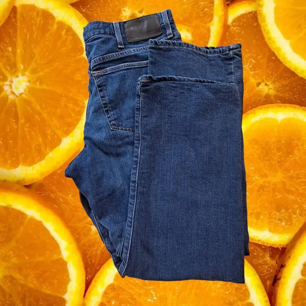 Eddie Bauer Flannel Lined Blue Jeans Size 40x30
